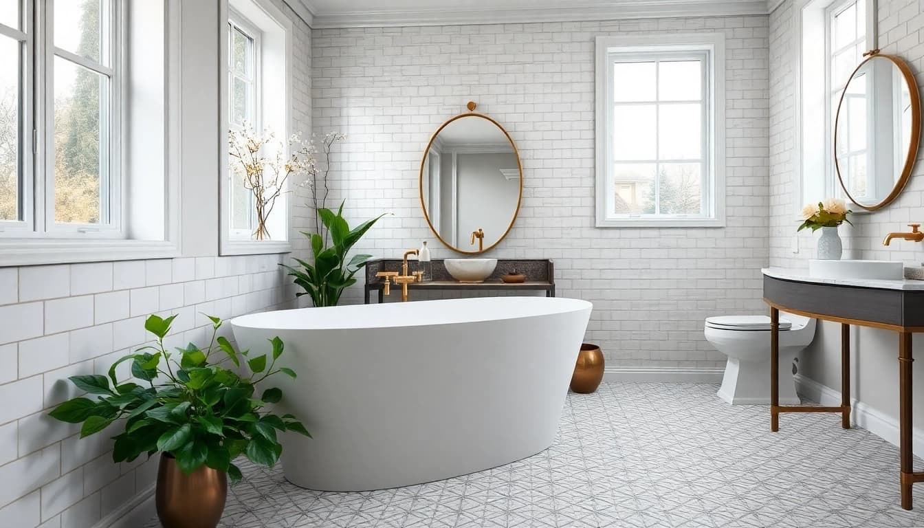 Showcasing a modern bathroom renovation vancouver with elegant design elements and bright lighting.