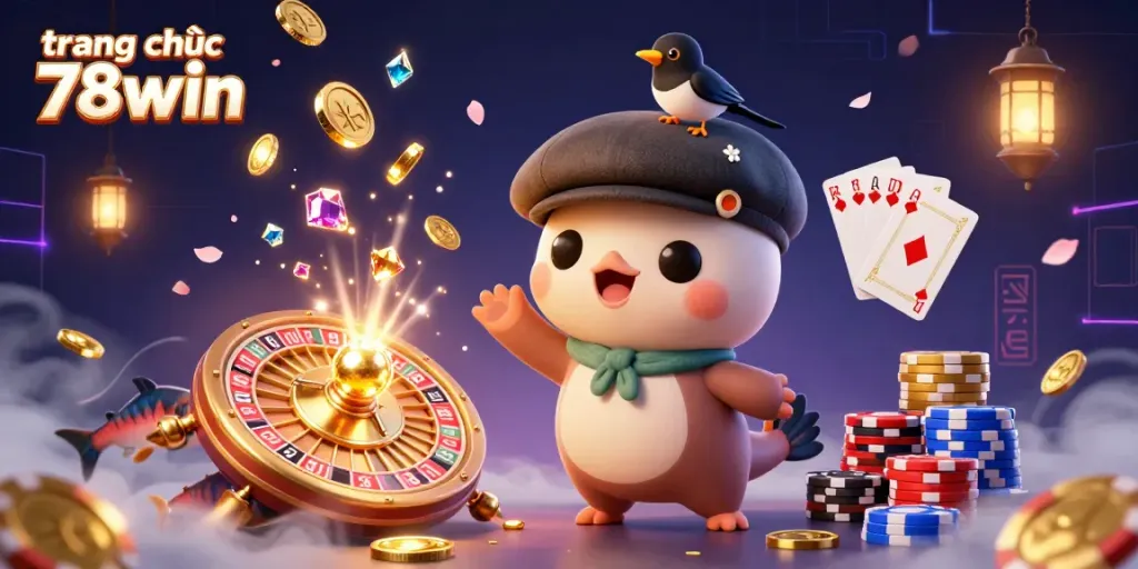 Engage with the thrilling world of trang chủ 78win featuring 3D cartoon characters and dynamic gambling elements.