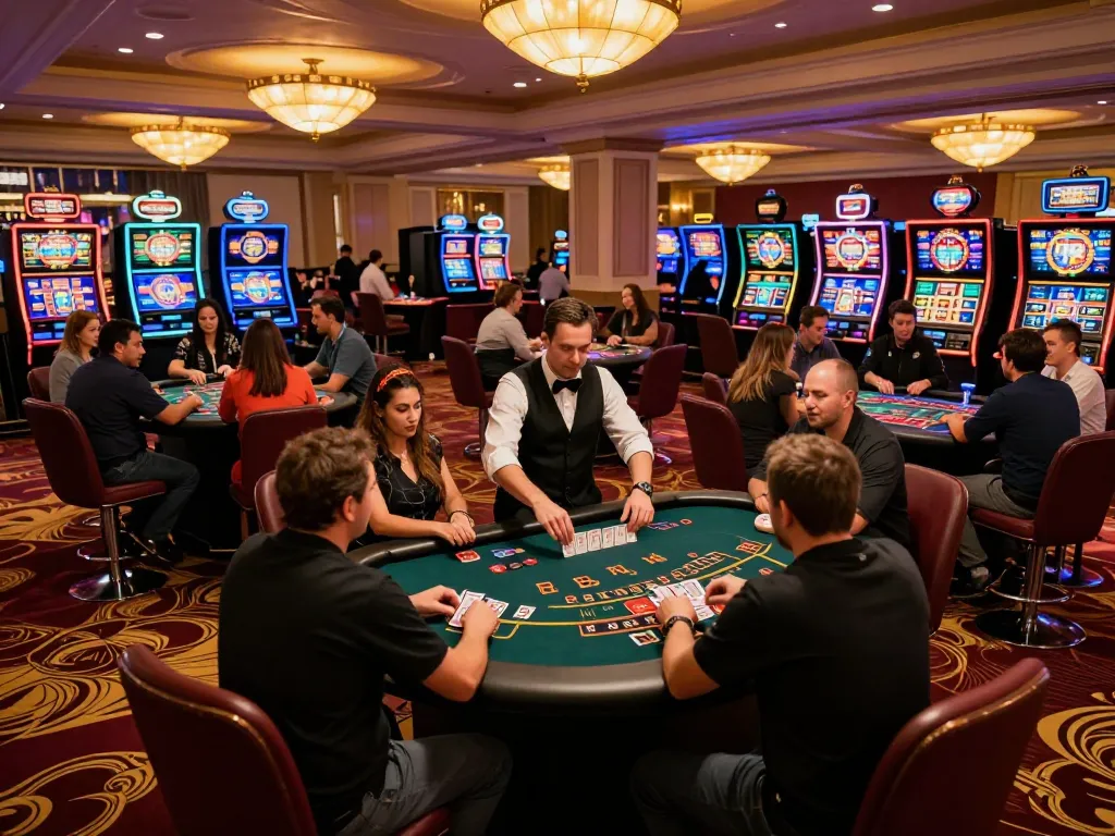 Players enjoying blackjack at MAX88 casino, showcasing excitement and strategy.