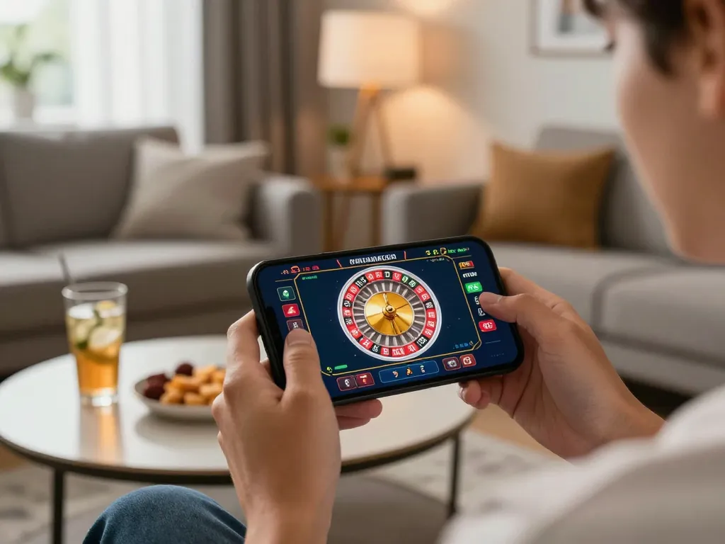 Players enjoying BL555's mobile casino app for immersive online gambling experience