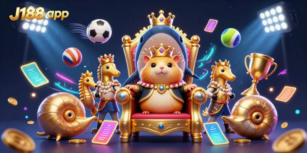 Experience thrilling gaming with J188 app, featuring vibrant casino elements and fierce competition.