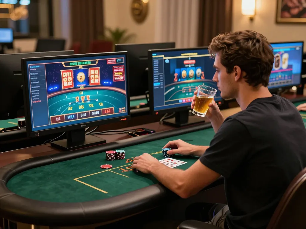 Player engaging in online casino games on CO88, showcasing dynamic gameplay and strategy.