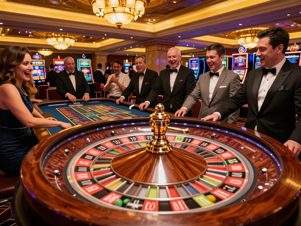 Players engaging at the roulette table in RR88's vibrant casino, showcasing thrilling gameplay experiences.