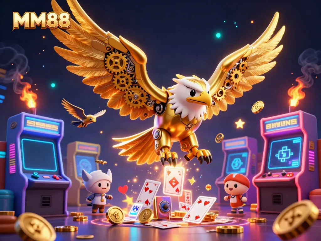 Experience amazing wins at MM88 with a vivid display of casino elements and dynamic characters.