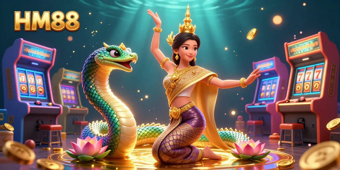 Experience thrilling gameplay at HM88 with vibrant casino elements and a captivating Thai theme.