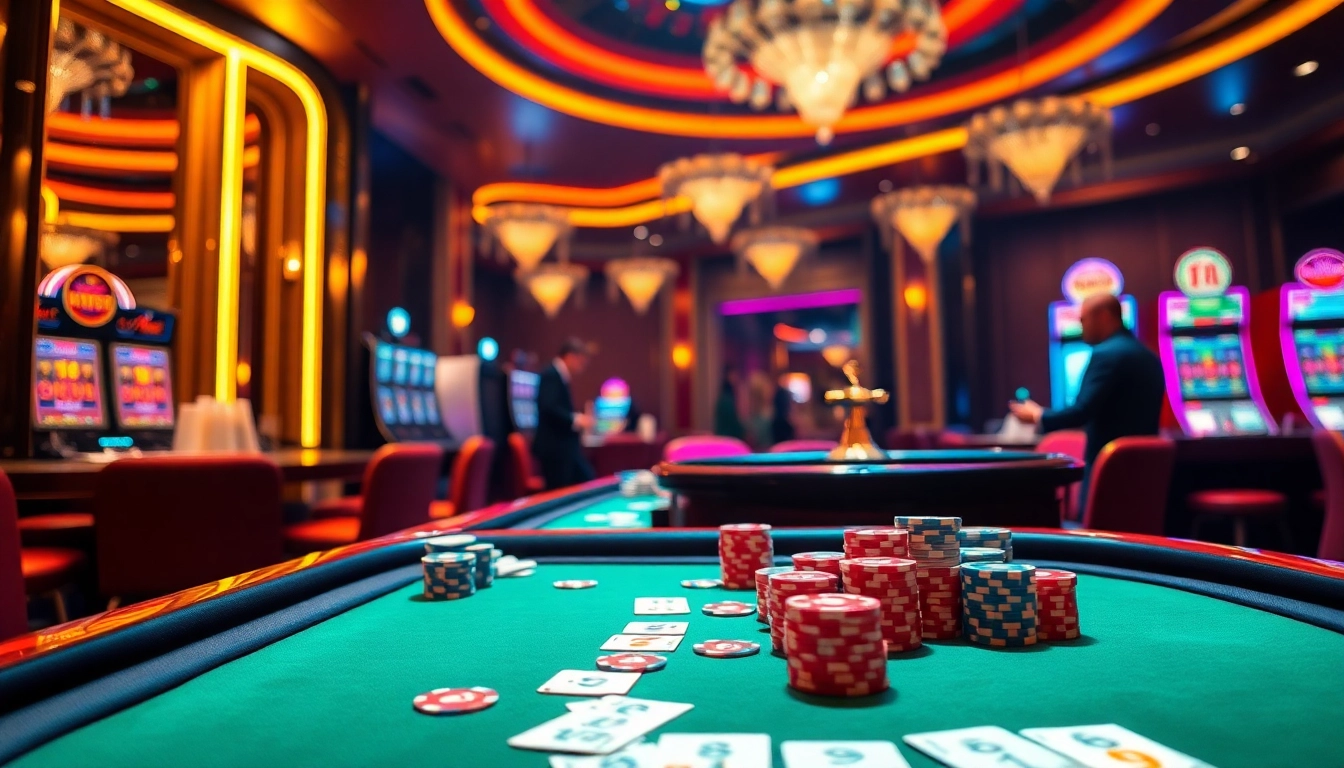 Play thrilling games at https://mm88.press/ with vibrant casino visuals showcasing excitement and luxury.