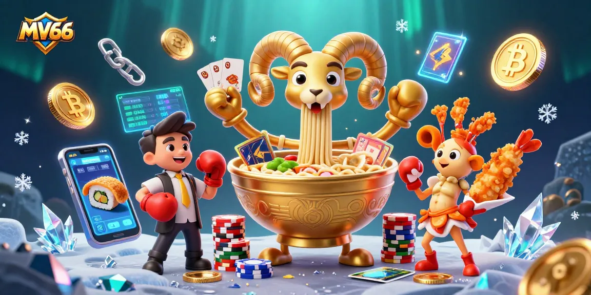 Experience thrilling MV66 gaming with a vibrant 3D casino scene full of action and excitement.