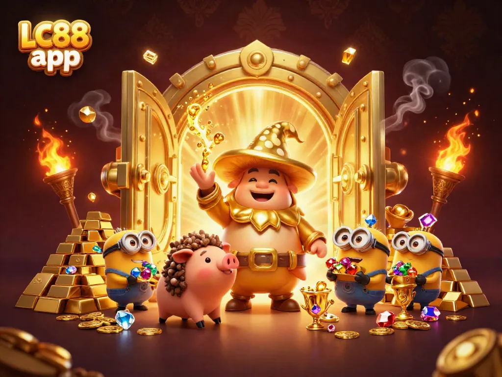 Win big with the LC88 app in a magical casino adventure surrounded by treasures!