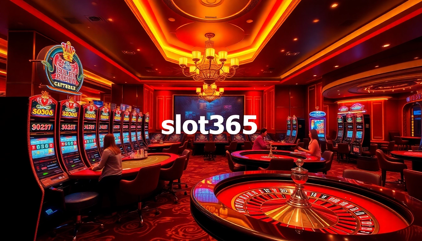 Experience the excitement at slot365 with players engaged at vibrant casino tables.