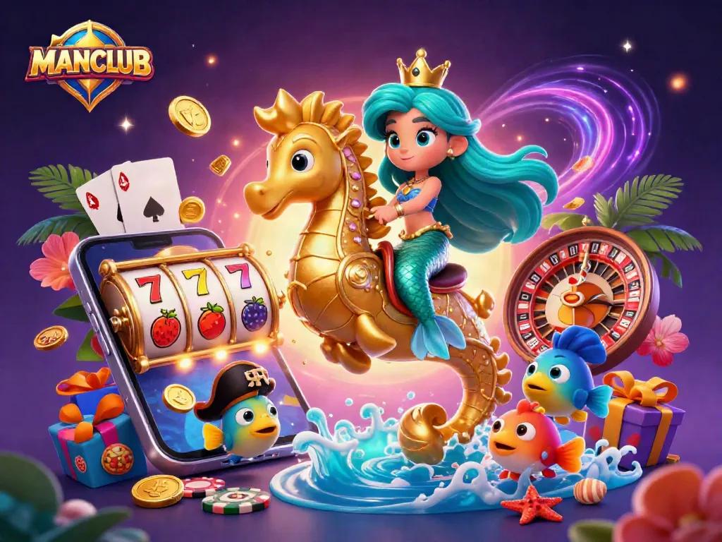 Experience the thrill of MANCLUB with a vibrant 3D casino adventure filled with fortune and excitement.