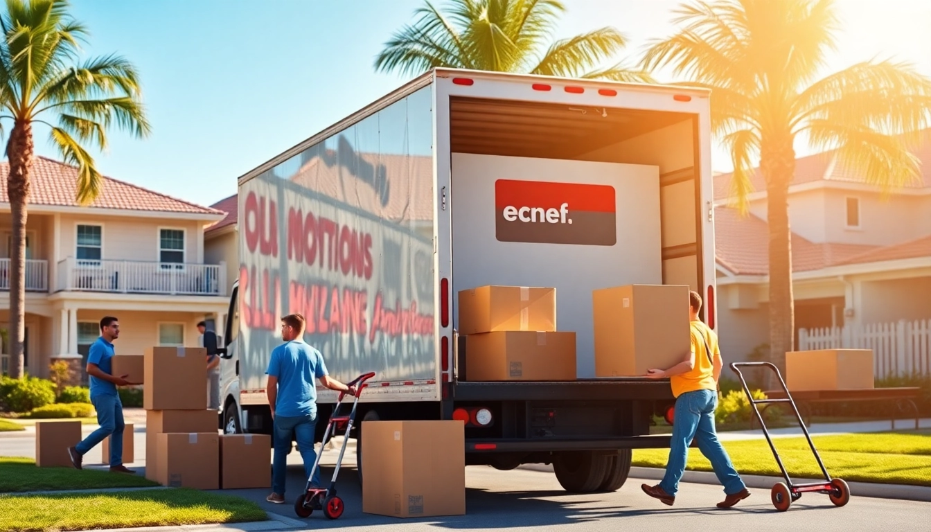 Movers Hilton Head Island SC efficiently loading a moving truck under sunny skies.