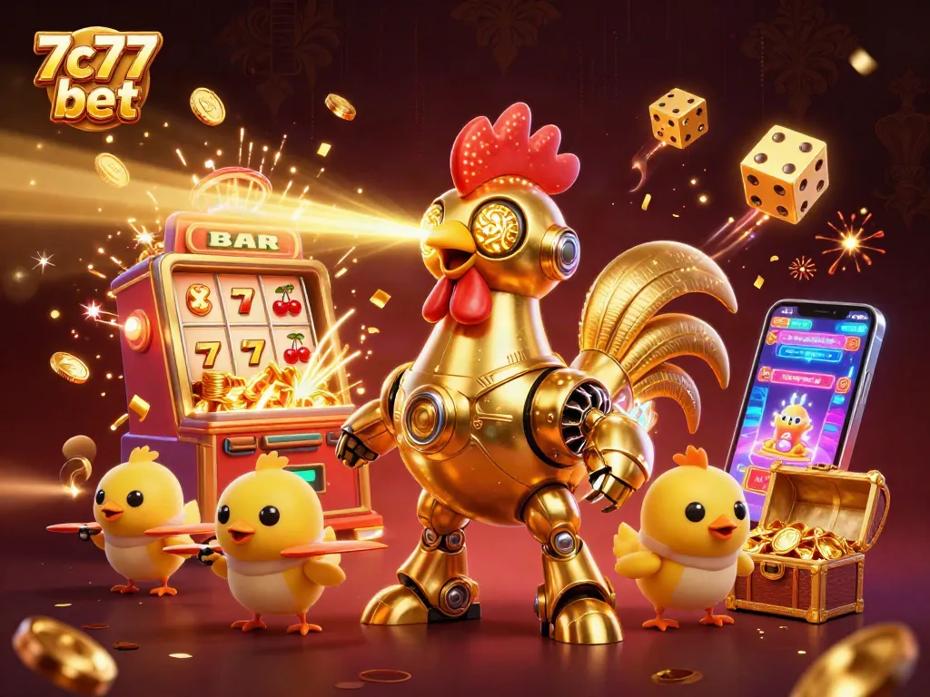 Engage with thrilling 7c77 bet action in a vibrant casino scene filled with dynamic game elements.