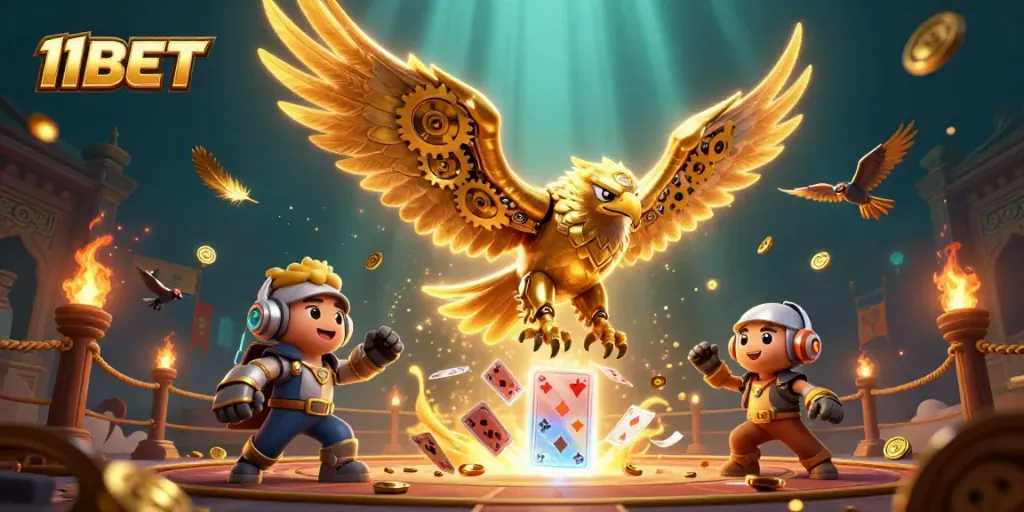 Bet on exciting gaming moments with 11BET players amidst a vibrant digital casino