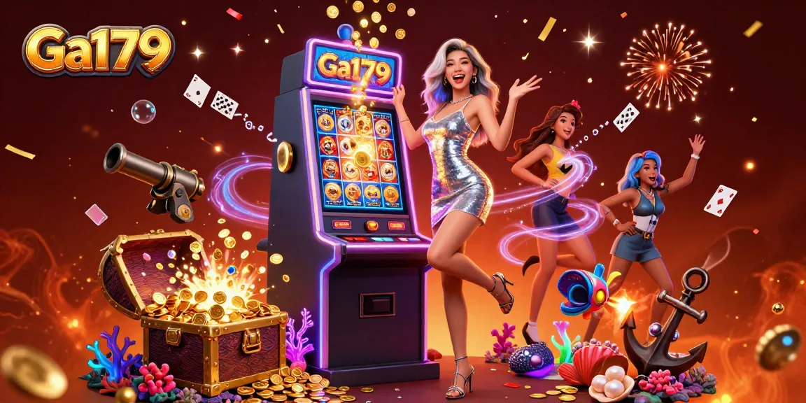 Experience thrilling jackpots with Ga179's dynamic gaming scene featuring vibrant celebrations.