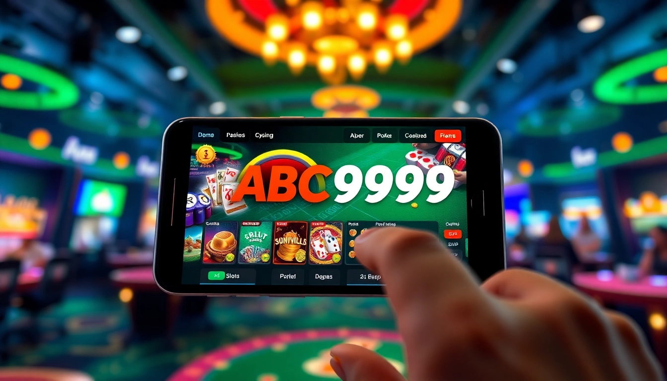 Experience the excitement of ABC999's online betting platform with engaging gaming options and vibrant visuals.