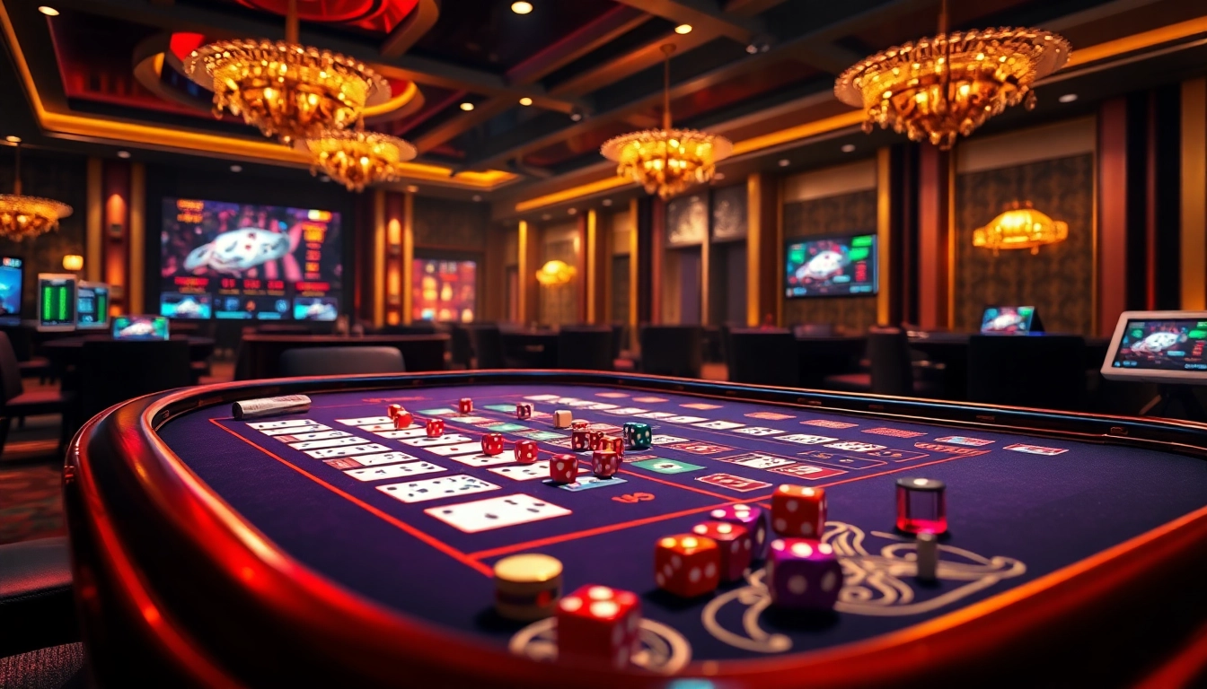 Engaging image of luckywin tài xỉu gameplay at a vibrant online casino.