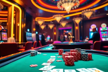 Play thrilling games at https://mm88.press/ with vibrant casino visuals showcasing excitement and luxury.