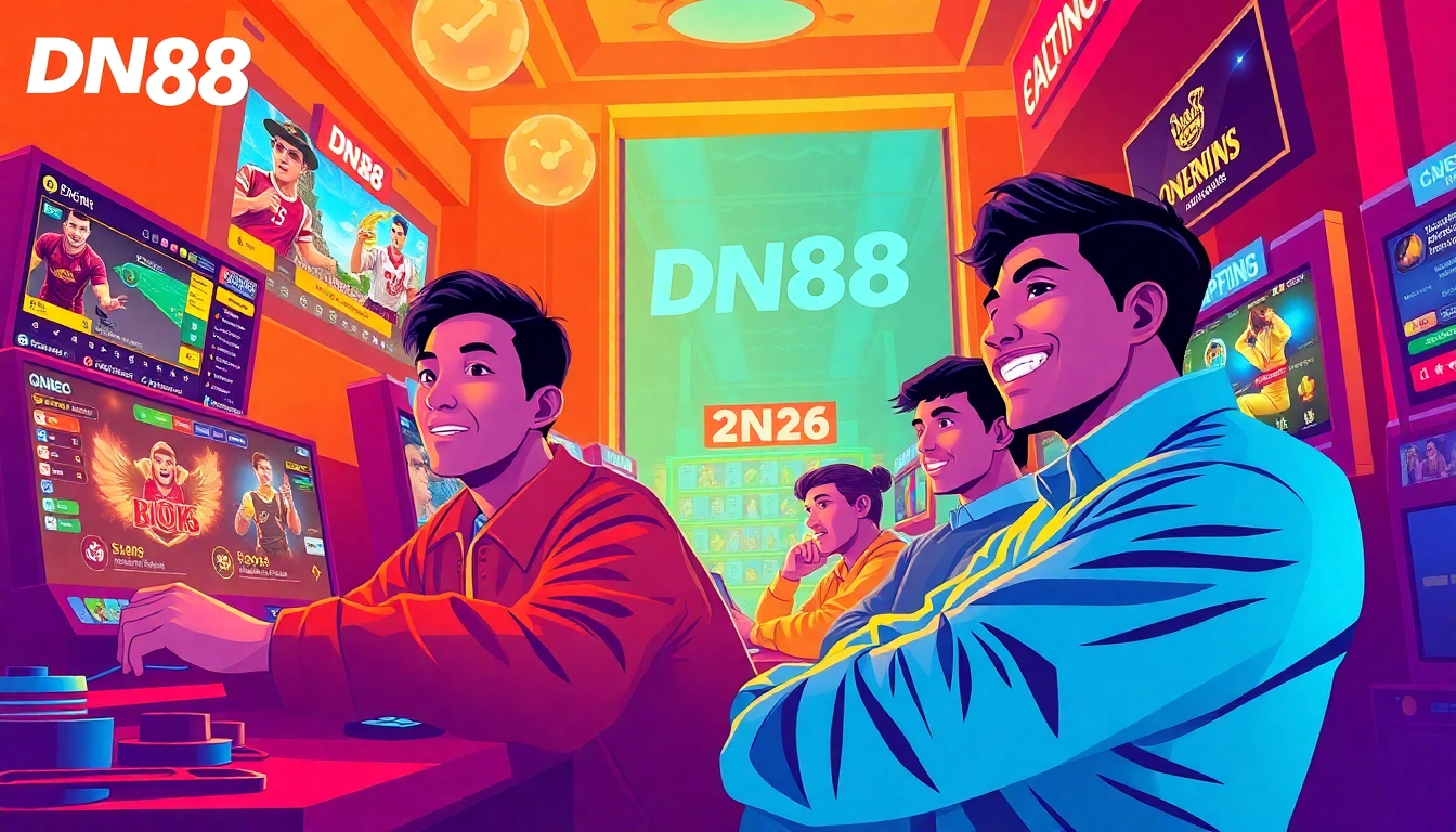 Dynamic online gaming environment at dn88.com showcasing players enjoying various games.