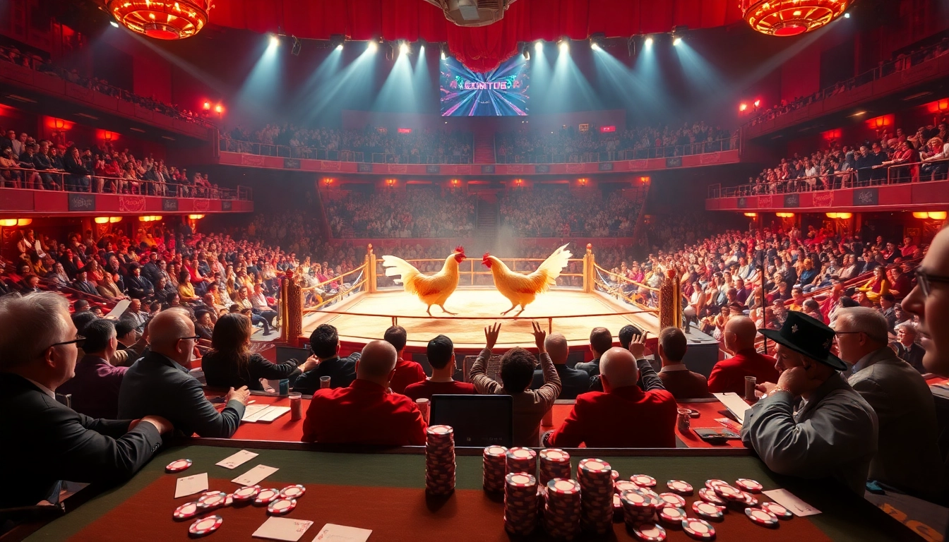 Experience the thrilling action of trực tiếp đá gà 67 in a luxurious live betting arena.