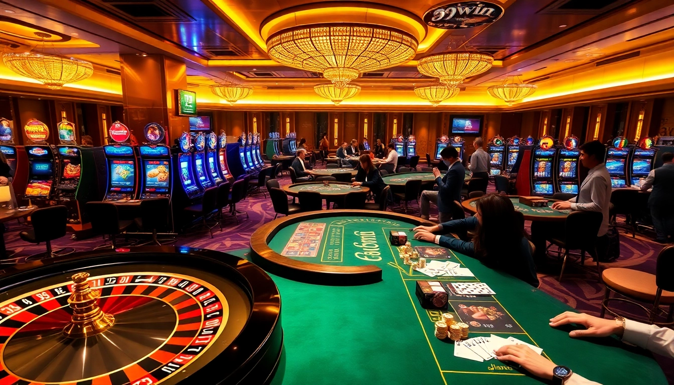 Players enjoying their thrilling experience at the 79win casino, engaging with exciting games.