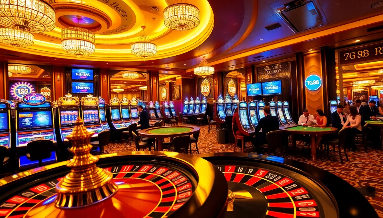 Experience luxury at TG 88 casino with vibrant slot machines and thrilling card games.