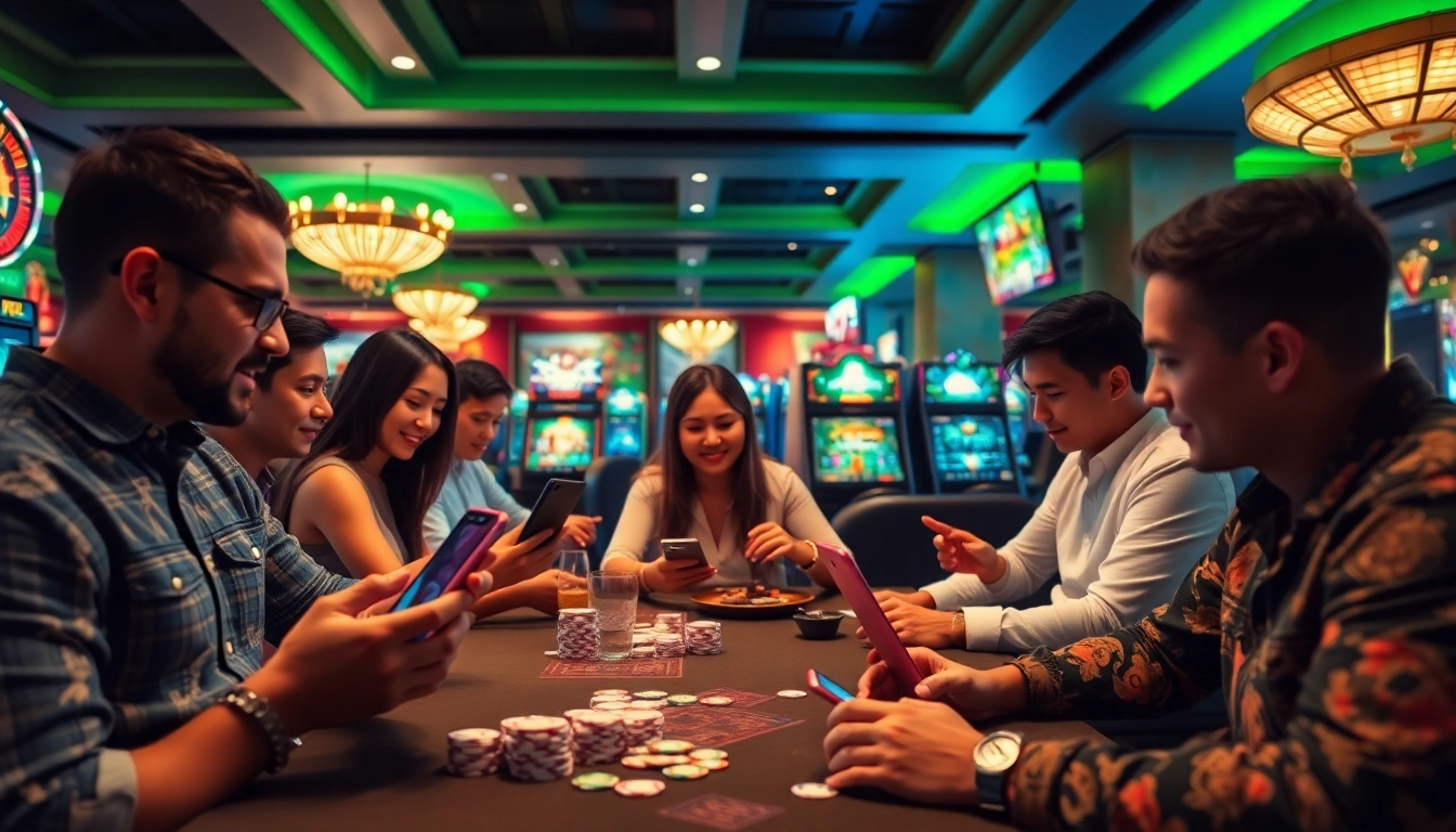 Engaging players enjoying a diverse online gaming experience at https://789beta2.com/ with vibrant visuals and immersive technology.