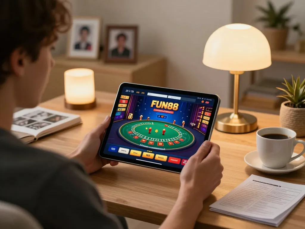 Play exciting live blackjack on FUN88 app while enjoying a cozy home atmosphere.