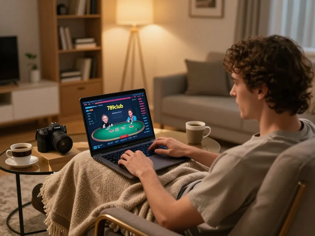 Experience exciting gameplay at 789club from the comfort of home using a laptop.
