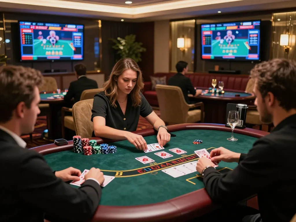 Players engaged in live dealer blackjack at CO88, capturing excitement and strategy in an online casino.