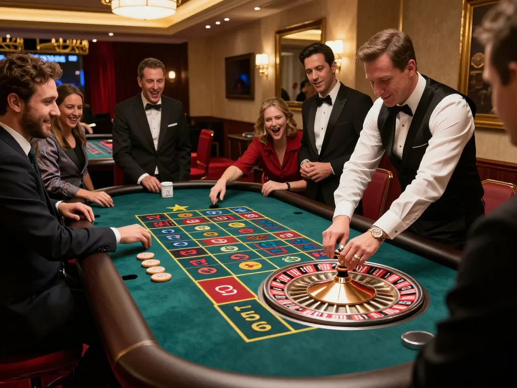 Players placing bets at a roulette table in an upscale casino, embodying the excitement of pronorte gambling.