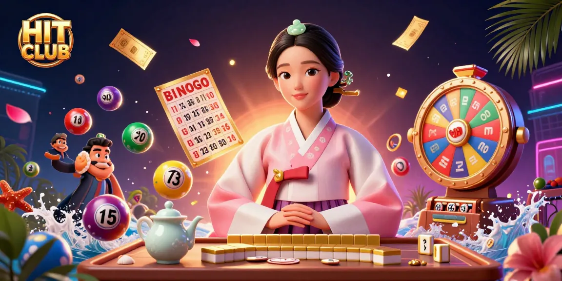 Experience exciting betting at HIT CLUB with vibrant lottery elements and serene atmosphere.