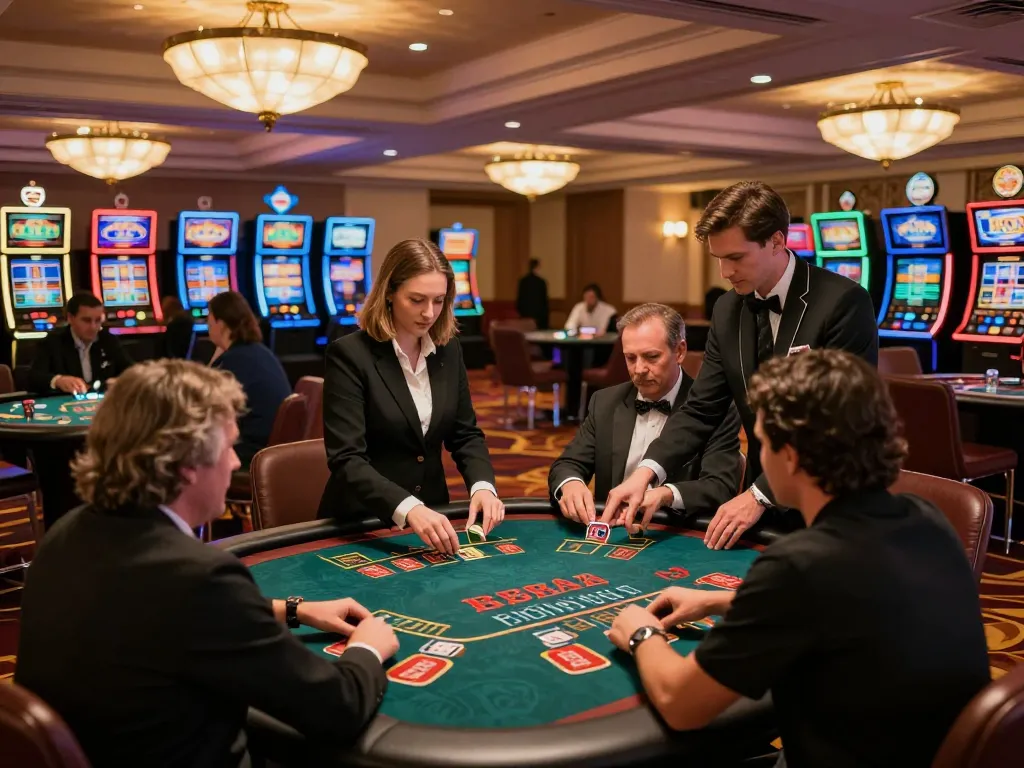 WestAce Casino features live dealer blackjack with players engaged in intense gameplay.