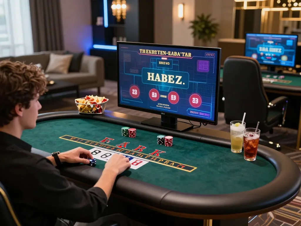 Experience VK88's live dealer blackjack in an elegant online gaming setup at home
