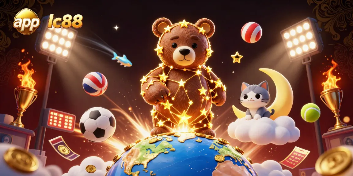 Win big with app lc88 on this vibrant casino-themed illustration showcasing a unique gaming experience.