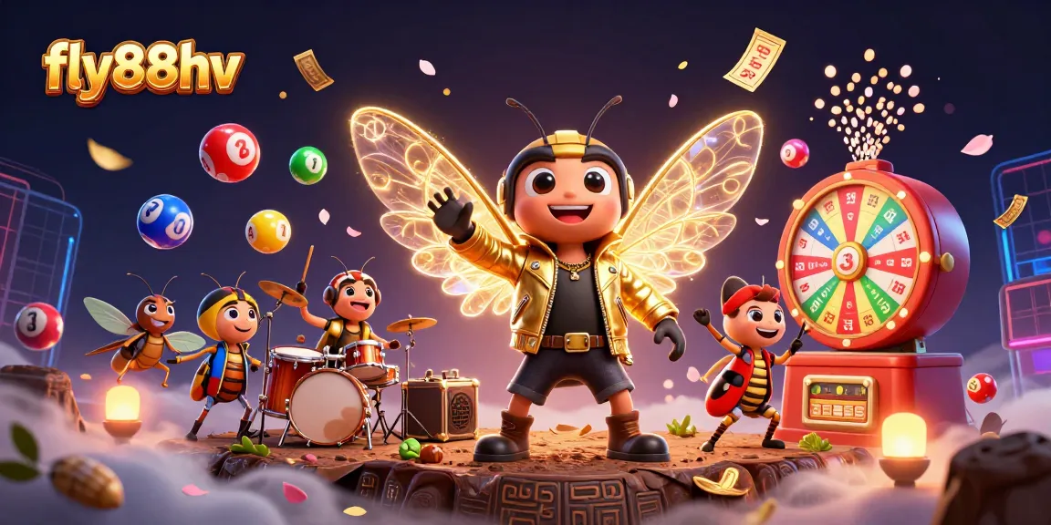 Experience the excitement of fly88hv with vibrant characters and dynamic lottery elements.