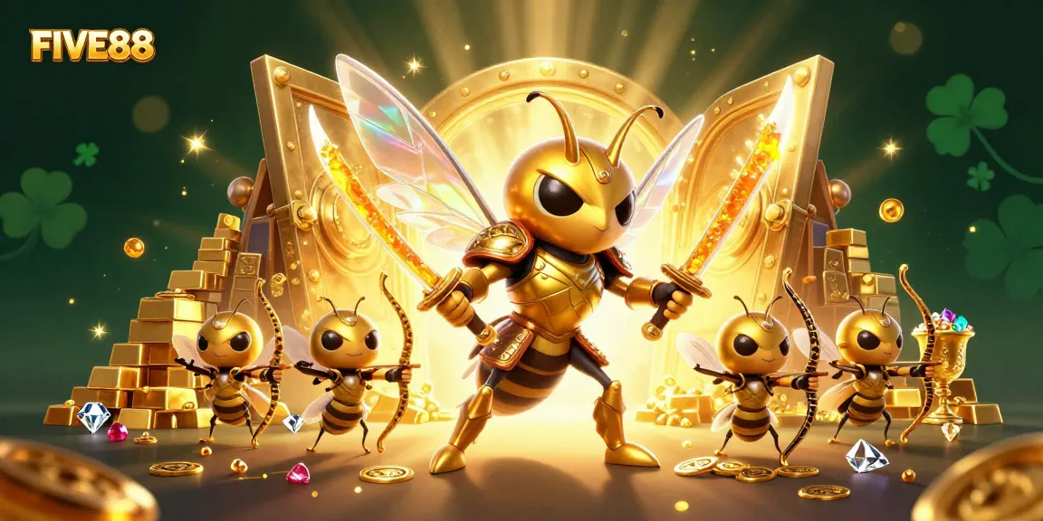Experience exhilarating gaming at FIVE88 with vibrant, detailed 3D casino art.