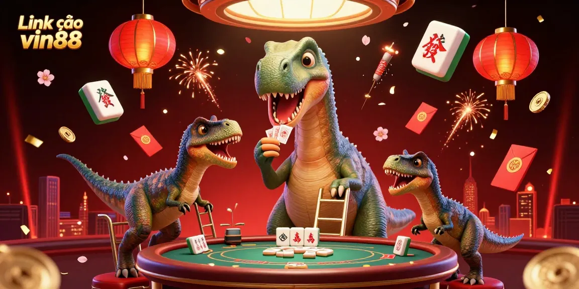 Experience thrilling games at Link vào vin88 with a lively 3D casino scene featuring fun characters and dynamic elements.