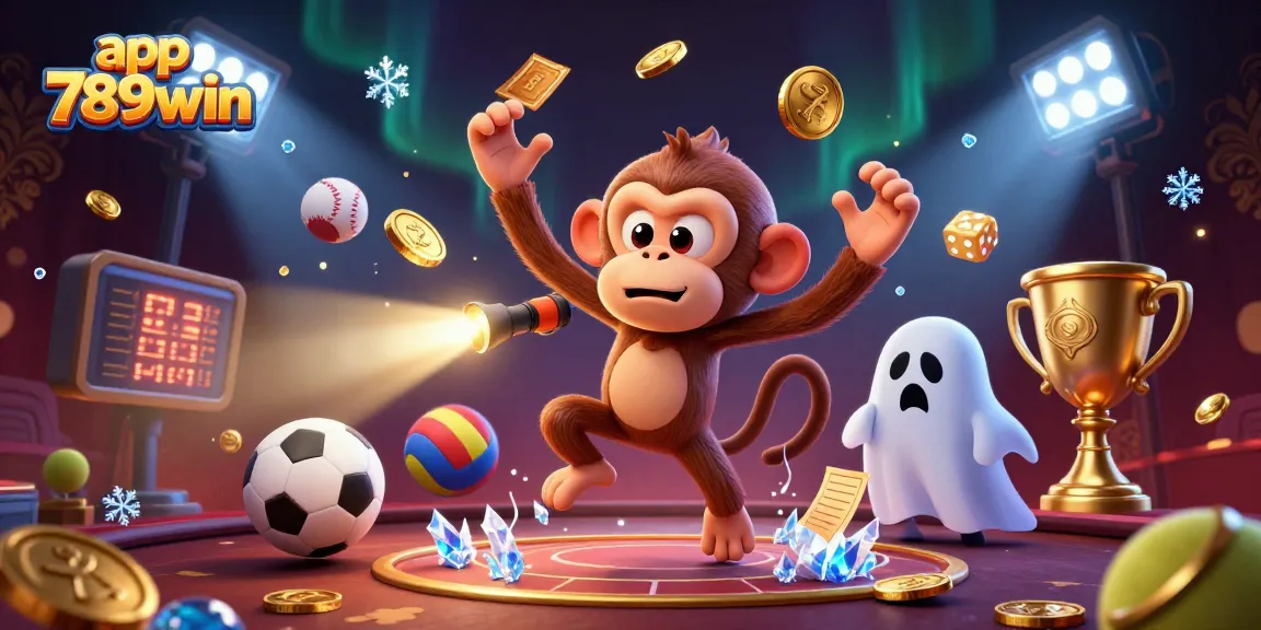 Experience thrilling gameplay with app 789win in this energetic casino illustration.
