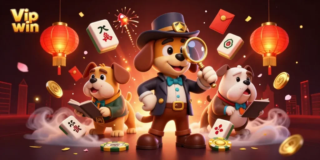 Engage in thrilling Vip win adventures as characters unveil treasure clues amidst vibrant casino elements.