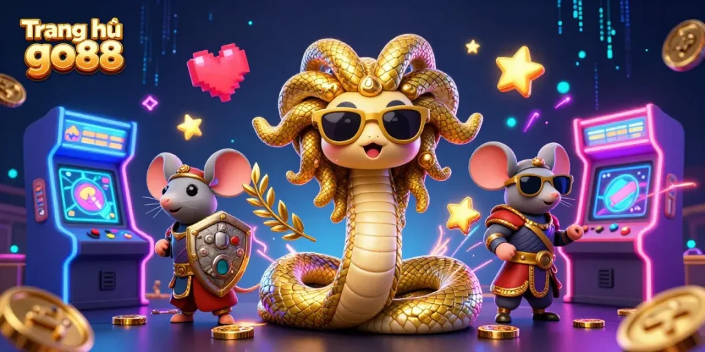 Experience thrilling gameplay at Trang chủ go88 with vibrant casino elements and 3D characters exuding energy.