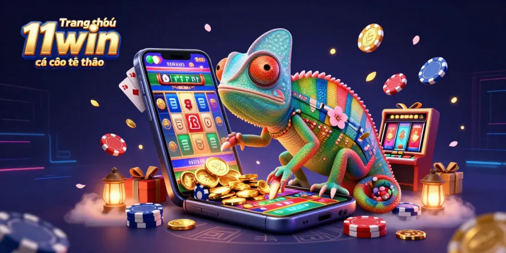 Experience Trang chủ 11win cá cược thể thao showcasing dynamic sports betting, thrilling slots, and vibrant gaming elements.